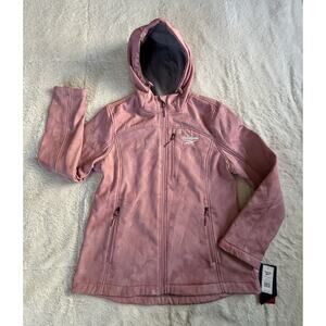 Reebok Women’s Lightweight Softshell Jacket Dusty Rose Tiedye Large NWT